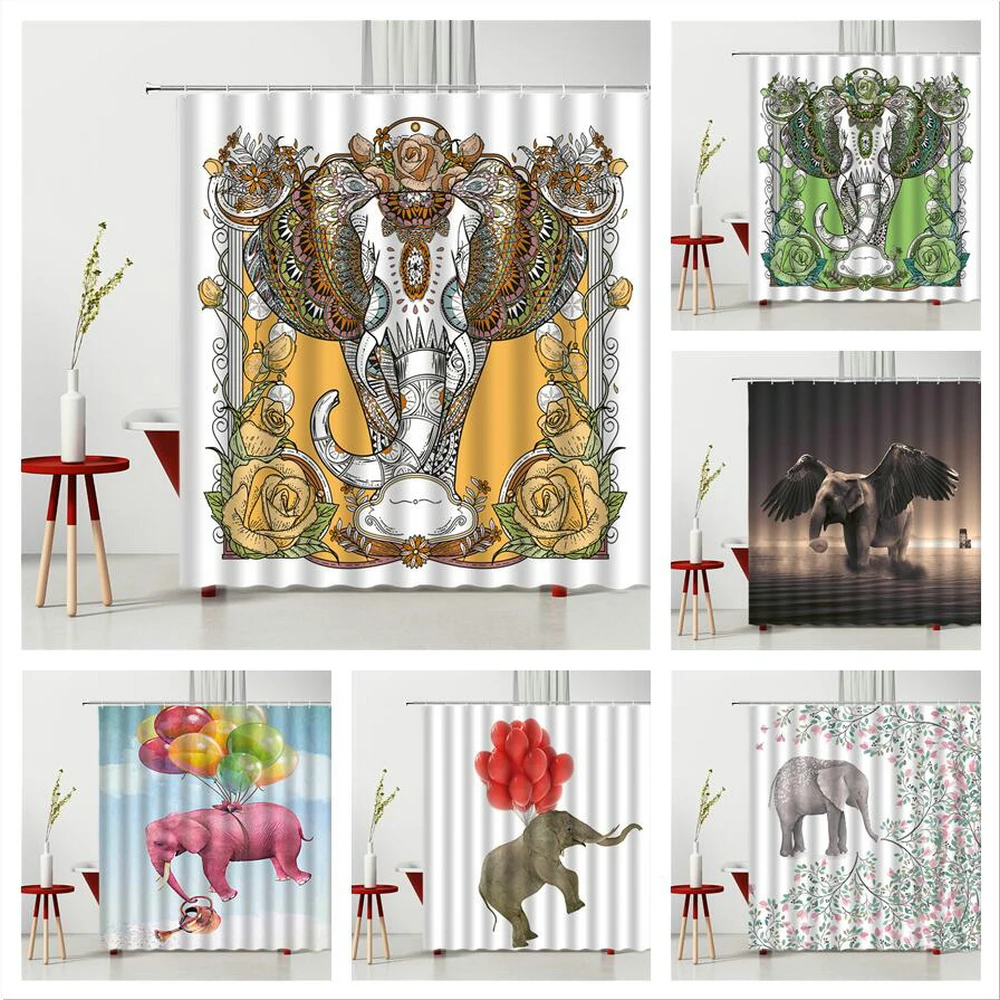 Animal Shower Curtain Set Creative And Interesting Elephant Home Bathroom Bathtub Decoration Waterproof Polyester Fabric
Animal Shower Curtain Set Creative And Interesting Elephant Home Bathroom Bathtub Decoration Waterproof Polyester Fabric