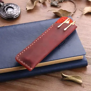 Retro Retro Leather Pen Holder Rounded Corner Ballpoint Pen Protective Sleeve Cover Straight Stiched Handmade Fountain Pouch For
Retro Retro Leather Pen Holder Rounded Corner Ballpoint Pen Protective Sleeve Cover Straight Stiched Handmade Fountain Pouch For