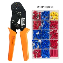 Wire Crimping Pliers SN-02C 0.5 - 2.5mm2 20 - 13AWG Precision Jaw 150/280/400Pcs /Box Terminals Kit Electrical Crimper Tools
Wire Crimping Pliers SN-02C 0.5 - 2.5mm2 20 - 13AWG Precision Jaw 150/280/400Pcs /Box Terminals Kit Electrical Crimper Tools