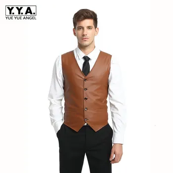 New Arrival Summer Mens Vest Fashion PU Leather V-Neck Collar Vests For Men Slim Fit Single Breasted Chaleco Hombre Plus Size
New Arrival Summer Mens Vest Fashion PU Leather V-Neck Collar Vests For Men Slim Fit Single Breasted Chaleco Hombre Plus Size