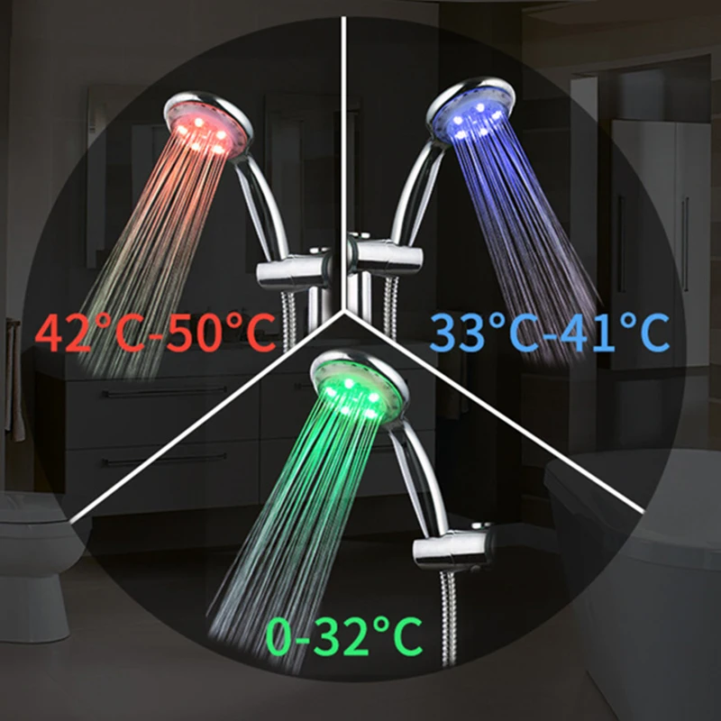 Zhangji Shower 3 Color LED Temperature Controlled Shower Head Changes Colors Safe Powered by water pressure Large Panel ABS
Zhangji Shower 3 Color LED Temperature Controlled Shower Head Changes Colors Safe Powered by water pressure Large Panel ABS