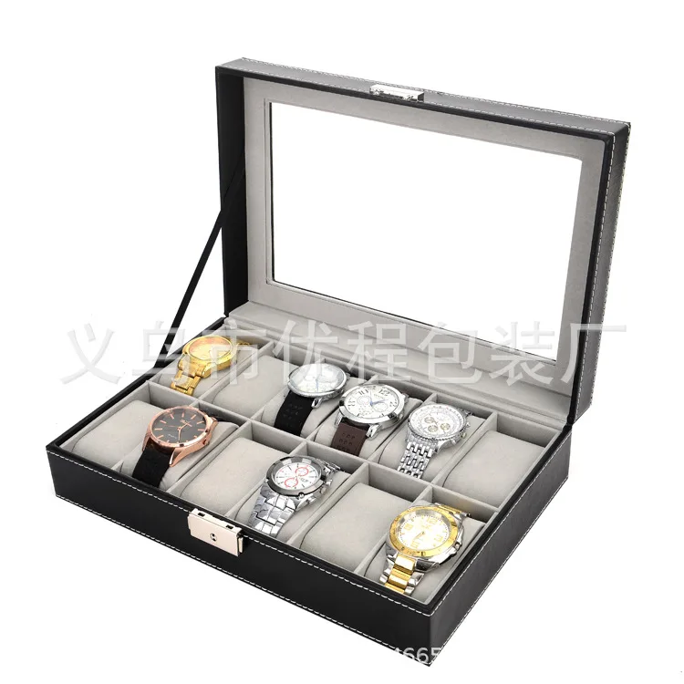 Word Lock 12-Bit Watch Box PU Leather Watch Storage Box Wooden Watch Jewelry Box Gift Box
Word Lock 12-Bit Watch Box PU Leather Watch Storage Box Wooden Watch Jewelry Box Gift Box