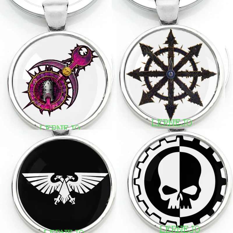 Games Warhammer LOGO Key Ring Figure 40K Key Chain Fantasy Battle Symbol Yin Yang Glass Dome Cabochon Pendant For Fans Gifts
Games Warhammer LOGO Key Ring Figure 40K Key Chain Fantasy Battle Symbol Yin Yang Glass Dome Cabochon Pendant For Fans Gifts