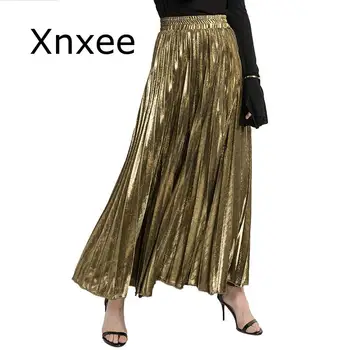 Spring Fashion Pleated Tulle Skirt Women Metallic Gold High Waist long Skirt Female Elegant Boho Midi Skirt 2xl
Spring Fashion Pleated Tulle Skirt Women Metallic Gold High Waist long Skirt Female Elegant Boho Midi Skirt 2xl