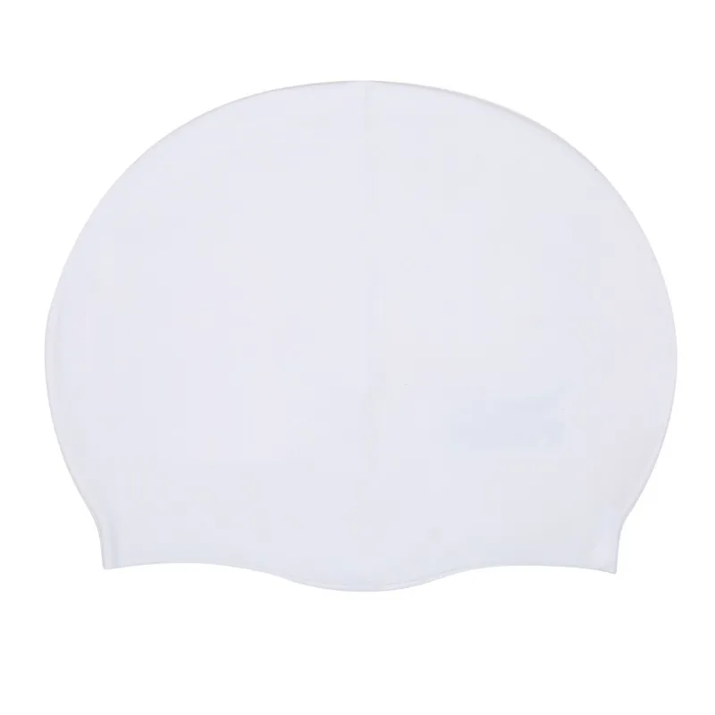 white swimming hat