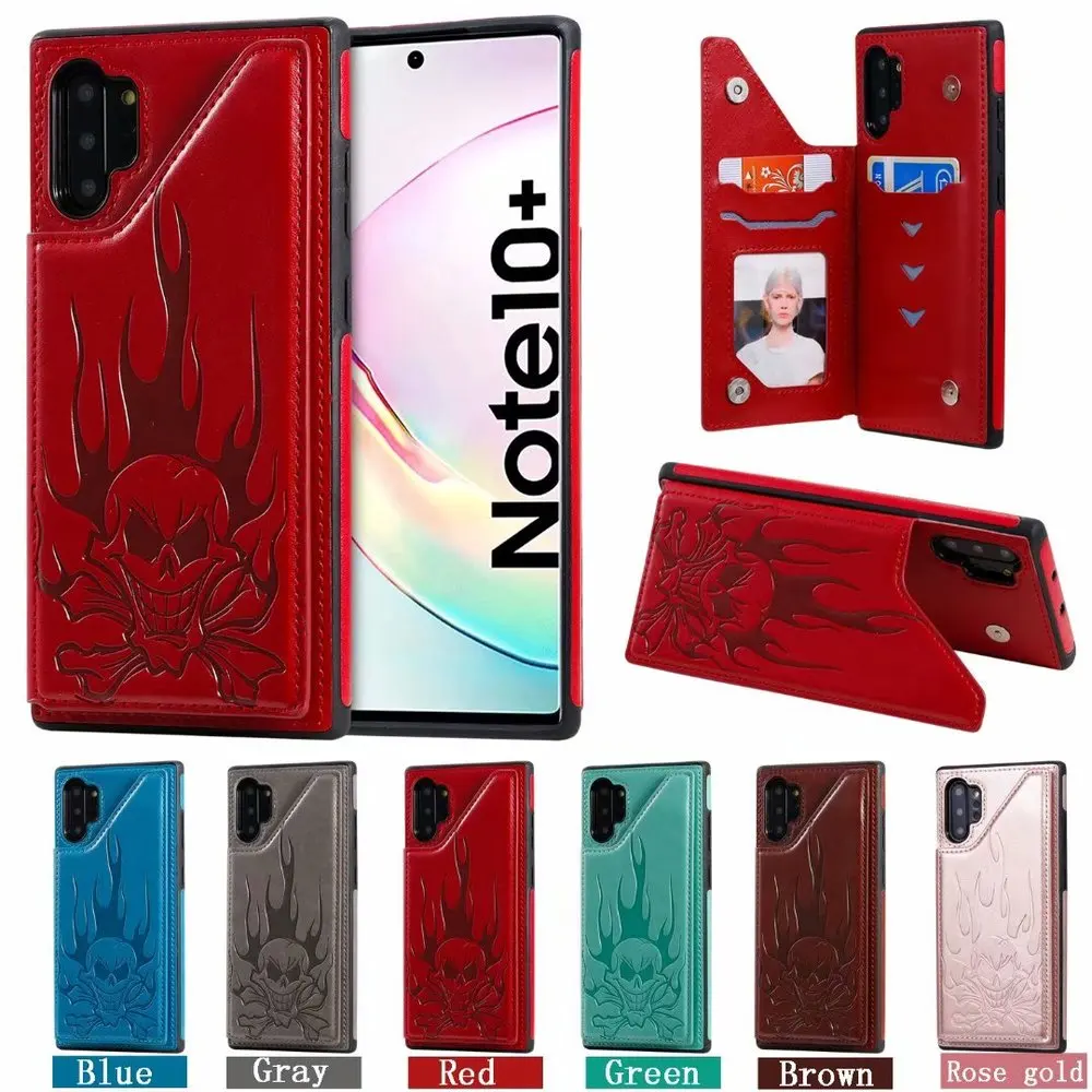 For Samsung Case with Card Stand Holder PU Embossed Skull Slim Flip Leather Phone Cover For Samsung Note10 Pro S10 Plus Note 8 9
For Samsung Case with Card Stand Holder PU Embossed Skull Slim Flip Leather Phone Cover For Samsung Note10 Pro S10 Plus Note 8 9