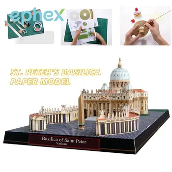 Ephex Convenient S.Peter Cathedral Gift 3D Architecture Model High-Performance Toy Entertainment DIY Church Puzzle Funny Paper
Ephex Convenient S.Peter Cathedral Gift 3D Architecture Model High-Performance Toy Entertainment DIY Church Puzzle Funny Paper