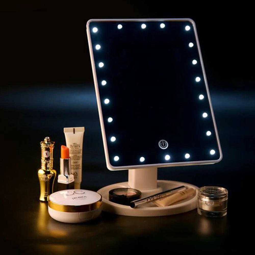 LED Makeup Mirror 22/16 LED Light HD Touch Screen 1X 10X Bright Adjustable USB Battery Operated Cosmetic Mirror Night Light
LED Makeup Mirror 22/16 LED Light HD Touch Screen 1X 10X Bright Adjustable USB Battery Operated Cosmetic Mirror Night Light
