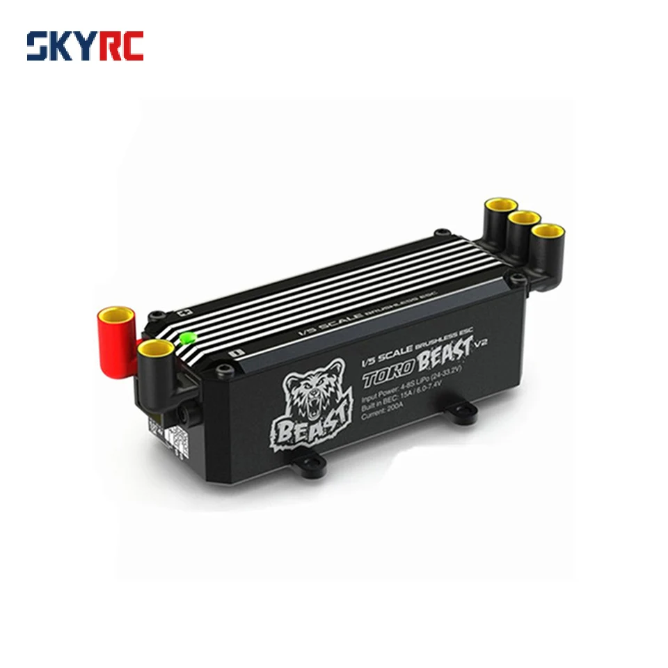 SKYRC Toro Beast V2 ESC 200A 4-8S 1/5 Scale Brushless Speed Controller 6V 7.4V 15A BEC Programmed ESC for HPI Baja 5B 1/5 RC Car
SKYRC Toro Beast V2 ESC 200A 4-8S 1/5 Scale Brushless Speed Controller 6V 7.4V 15A BEC Programmed ESC for HPI Baja 5B 1/5 RC Car