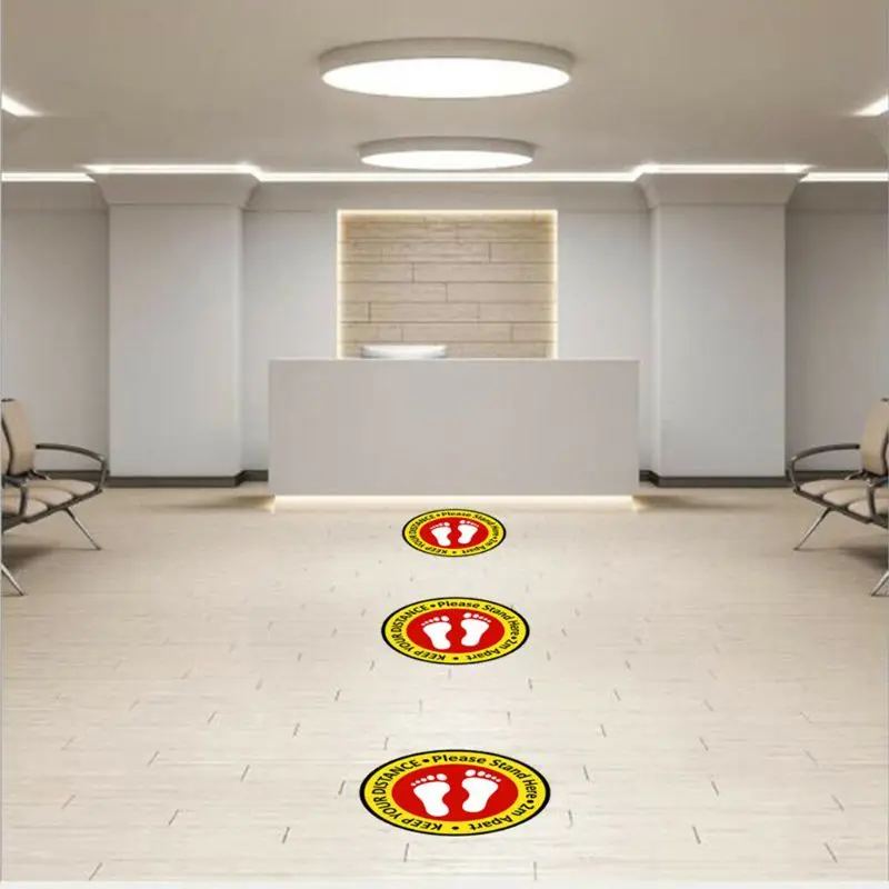 5PCS Social Distancing Floor Stickers Anti Slip Stay Safe Sign PVC Pasters Decals for Shops
5PCS Social Distancing Floor Stickers Anti Slip Stay Safe Sign PVC Pasters Decals for Shops