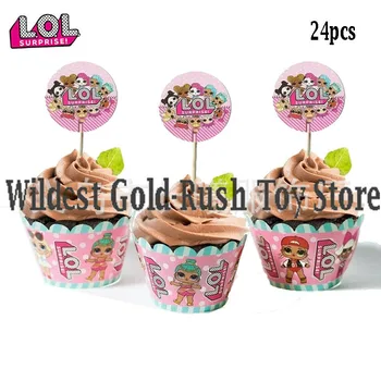 LOL Surprise Dolls 24pcs Cake Card Fruit Plug-in Children Birthday Party Supplies Plugin Puppy Patrol Toys Set 10CM
LOL Surprise Dolls 24pcs Cake Card Fruit Plug-in Children Birthday Party Supplies Plugin Puppy Patrol Toys Set 10CM