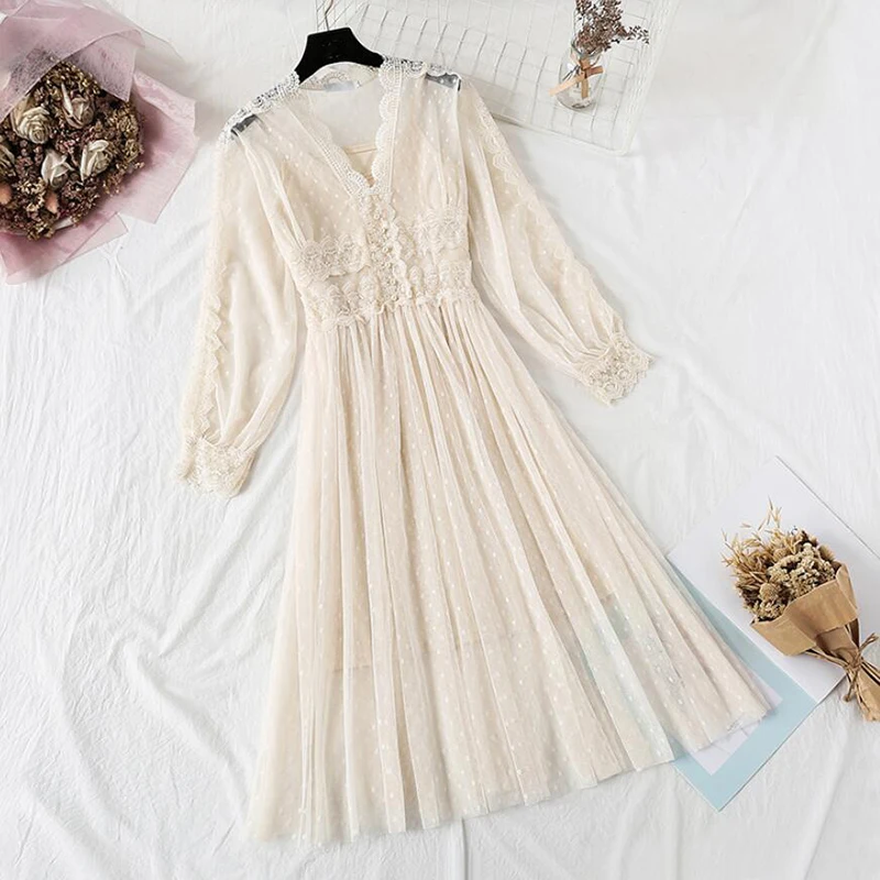 Женское платье в горошек комплект из 2 предметов весна лето 2020 винтажное вечернее