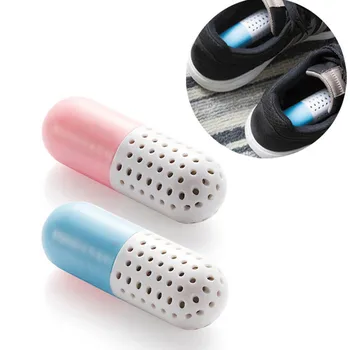 

2pcs/pack Smell Absorber Capsule Shape Cleaning Tools Shoe Dryer Deodorizer Desiccant Moisture proof Silica Gel Home Accessories