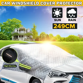 249x212.5x136cm Mirror Reflective Bar Cover Prevent Sun Shade Rain Dust Frost Freezing Car Windshield Protector Sun Shelter
249x212.5x136cm Mirror Reflective Bar Cover Prevent Sun Shade Rain Dust Frost Freezing Car Windshield Protector Sun Shelter