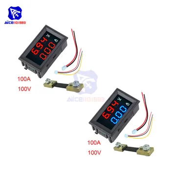 Mini Digital Voltmeter Ammeter 0.56" Panel Dual LED 3 Bit Display DC 100V 100A Voltage Current Meter Tester with 100A 75mV Shunt
Mini Digital Voltmeter Ammeter 0.56" Panel Dual LED 3 Bit Display DC 100V 100A Voltage Current Meter Tester with 100A 75mV Shunt