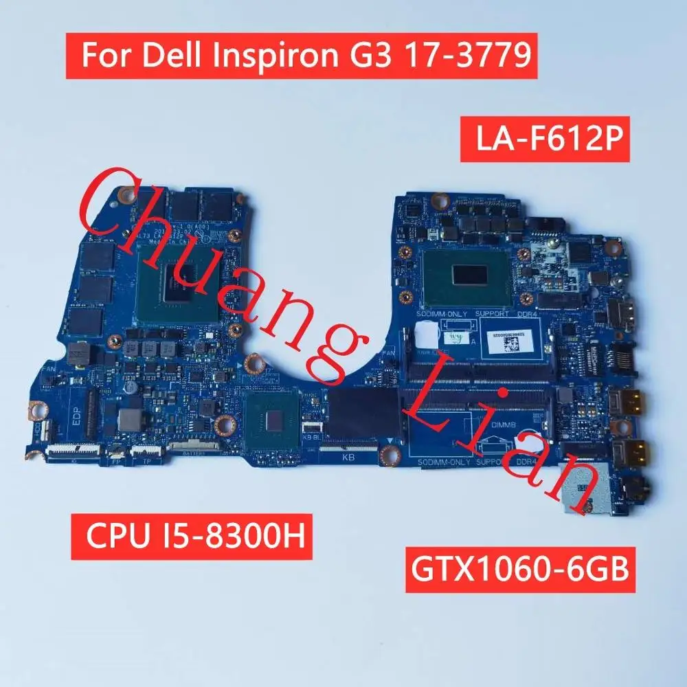 Оригинальная материнская плата для ноутбука Dell Inspiron G3 17 3779 с процессором LA F612P SR3Z0