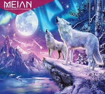 MEIAN Moon & Wolf 5D DIY diamond painting Full round Diamond cross stitch kits art High Quality Animal paint by diamonds
MEIAN Moon & Wolf 5D DIY diamond painting Full round Diamond cross stitch kits art High Quality Animal paint by diamonds