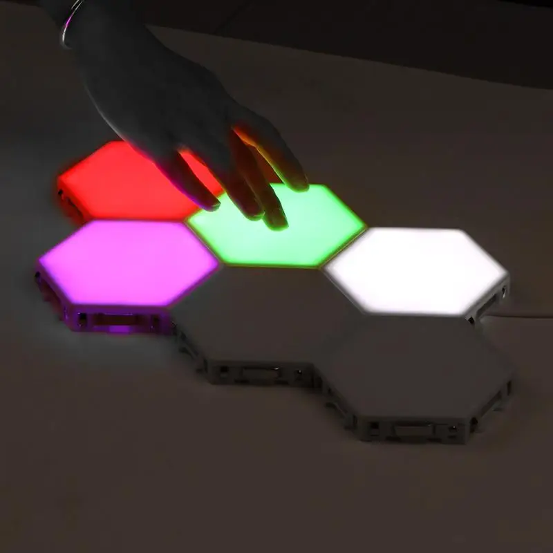 Colorful Quantum Lamp LED Lamp Plug Modular Touch Sensitive Lighting Hexagonal Magnetic Home Wall Decoration Wall Lamp UK Plug
Colorful Quantum Lamp LED Lamp Plug Modular Touch Sensitive Lighting Hexagonal Magnetic Home Wall Decoration Wall Lamp UK Plug