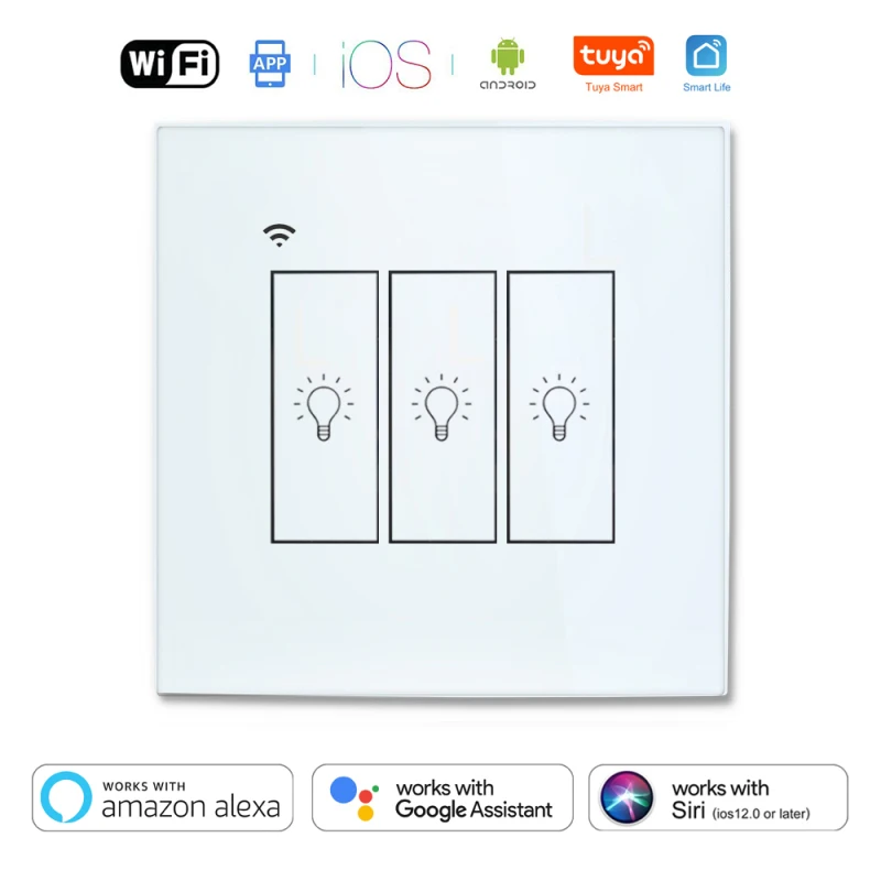Smart Switch Tuya Smart Life Wi-Fi European Standard Voice Remote Control Touch Switch Smart Module Smart Home Smart Electronics
Smart Switch Tuya Smart Life Wi-Fi European Standard Voice Remote Control Touch Switch Smart Module Smart Home Smart Electronics