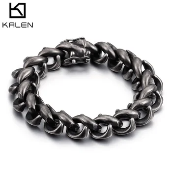 18mm Vintage Black Link Chain Bracelet Mens Stainless Steel 316L Male Trendy Gift 
18mm Vintage Black Link Chain Bracelet Mens Stainless Steel 316L Male Trendy Gift