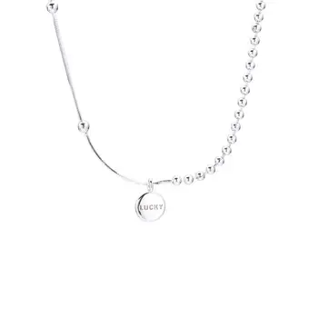 HRina Geometric S925 Sterling Sliver Beads Chokers Necklace With Round Lucky Letter Pendant For Women Jewelry Gifts
HRina Geometric S925 Sterling Sliver Beads Chokers Necklace With Round Lucky Letter Pendant For Women Jewelry Gifts