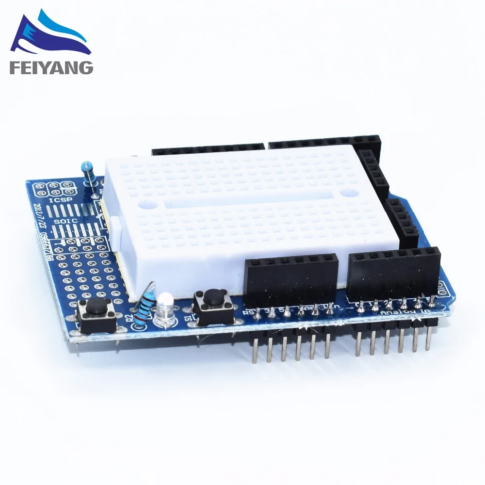 Smart Electronics UNO Proto Shield prototype expansion board with SYB-170 mini breadboard based For UNO ProtoShield DIY
Smart Electronics UNO Proto Shield prototype expansion board with SYB-170 mini breadboard based For UNO ProtoShield DIY