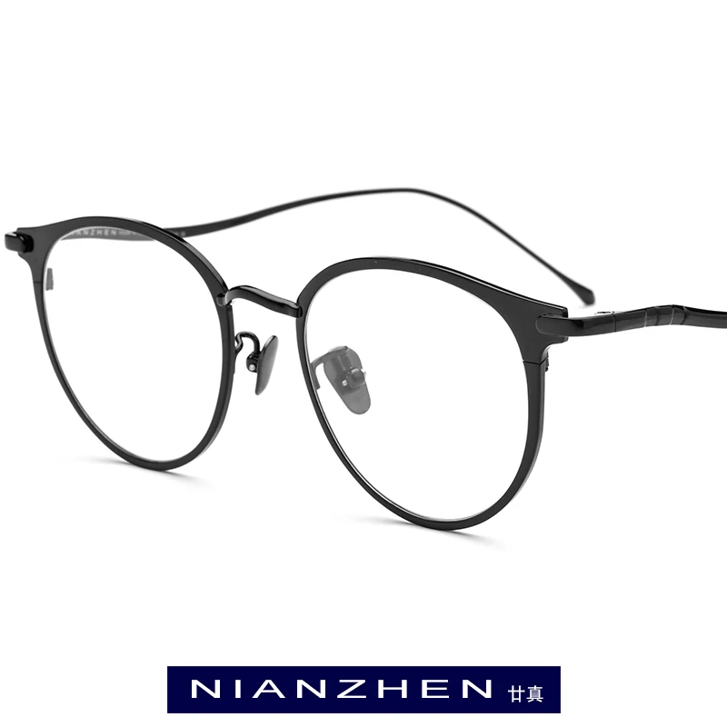 NIANZHEN Pure Titanium Eyeglasses Frame Women Retro Round Myopia Optical Eye Glasses for Men 2019 Vintage Korea Eyewear 1188
NIANZHEN Pure Titanium Eyeglasses Frame Women Retro Round Myopia Optical Eye Glasses for Men 2019 Vintage Korea Eyewear 1188