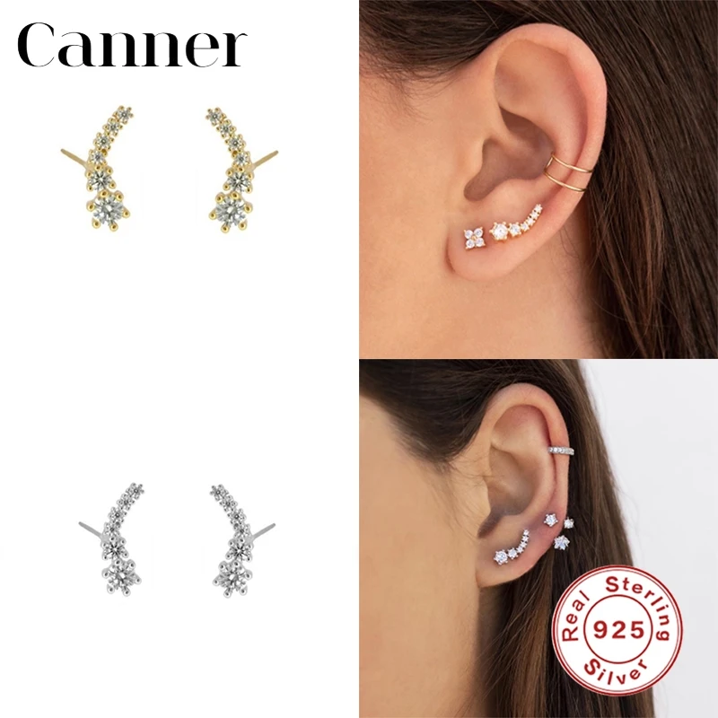 Canner Trendy 925 Sterling Silver Stud Earing 6 Zircon Combination Fashionable Gold Earrings Fine Jewelry Piercing pendientes W4
Canner Trendy 925 Sterling Silver Stud Earing 6 Zircon Combination Fashionable Gold Earrings Fine Jewelry Piercing pendientes W4
