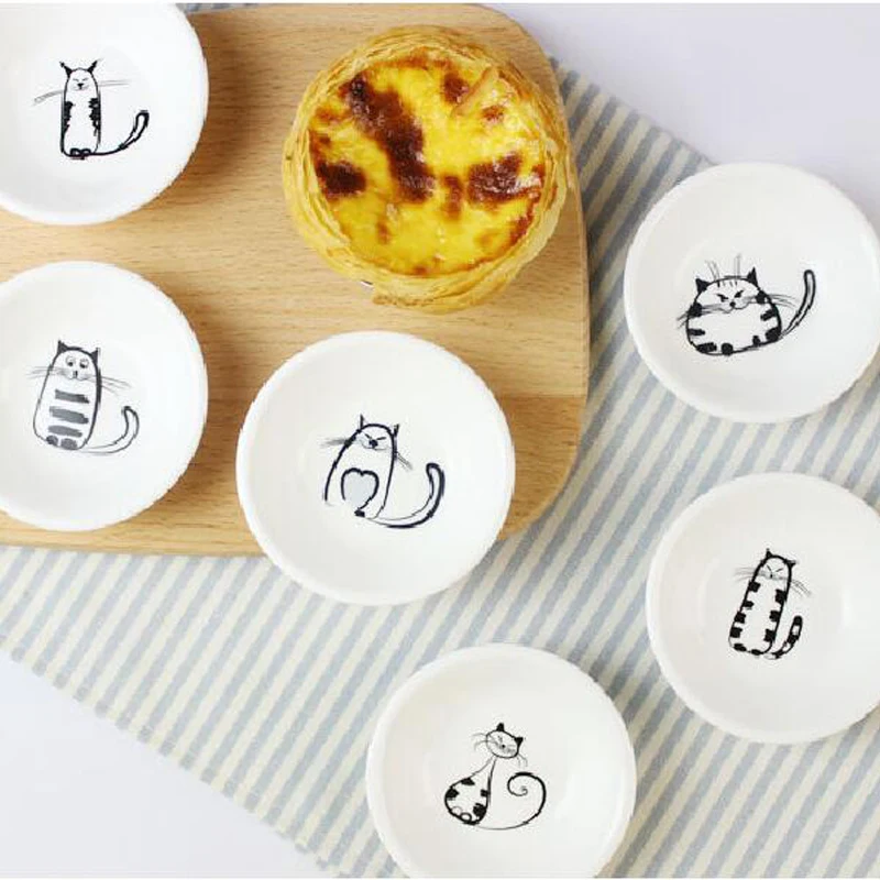 1pc Creative Cute Cat Small Saucer Shape Mini Plate Ceramics Cartoon Dish Creative Snack Plates Salad Dinner Tray Sauce Dishes
1pc Creative Cute Cat Small Saucer Shape Mini Plate Ceramics Cartoon Dish Creative Snack Plates Salad Dinner Tray Sauce Dishes