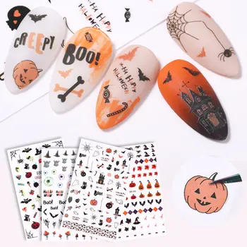 1 Sheet Halloween 3D Nail Sticker Bat Pumpkin Spider Patterns Nail Art Stickers Halloween Scary Nail Art Decoration
1 Sheet Halloween 3D Nail Sticker Bat Pumpkin Spider Patterns Nail Art Stickers Halloween Scary Nail Art Decoration