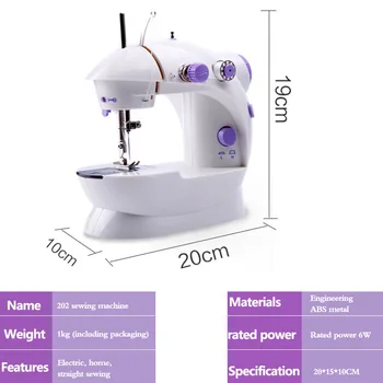 Mini Electric Handheld Sewing Machine Dual Speed Adjustment with Light Foot AC100-240V Double Threads Pendal Sewing Machine
Mini Electric Handheld Sewing Machine Dual Speed Adjustment with Light Foot AC100-240V Double Threads Pendal Sewing Machine