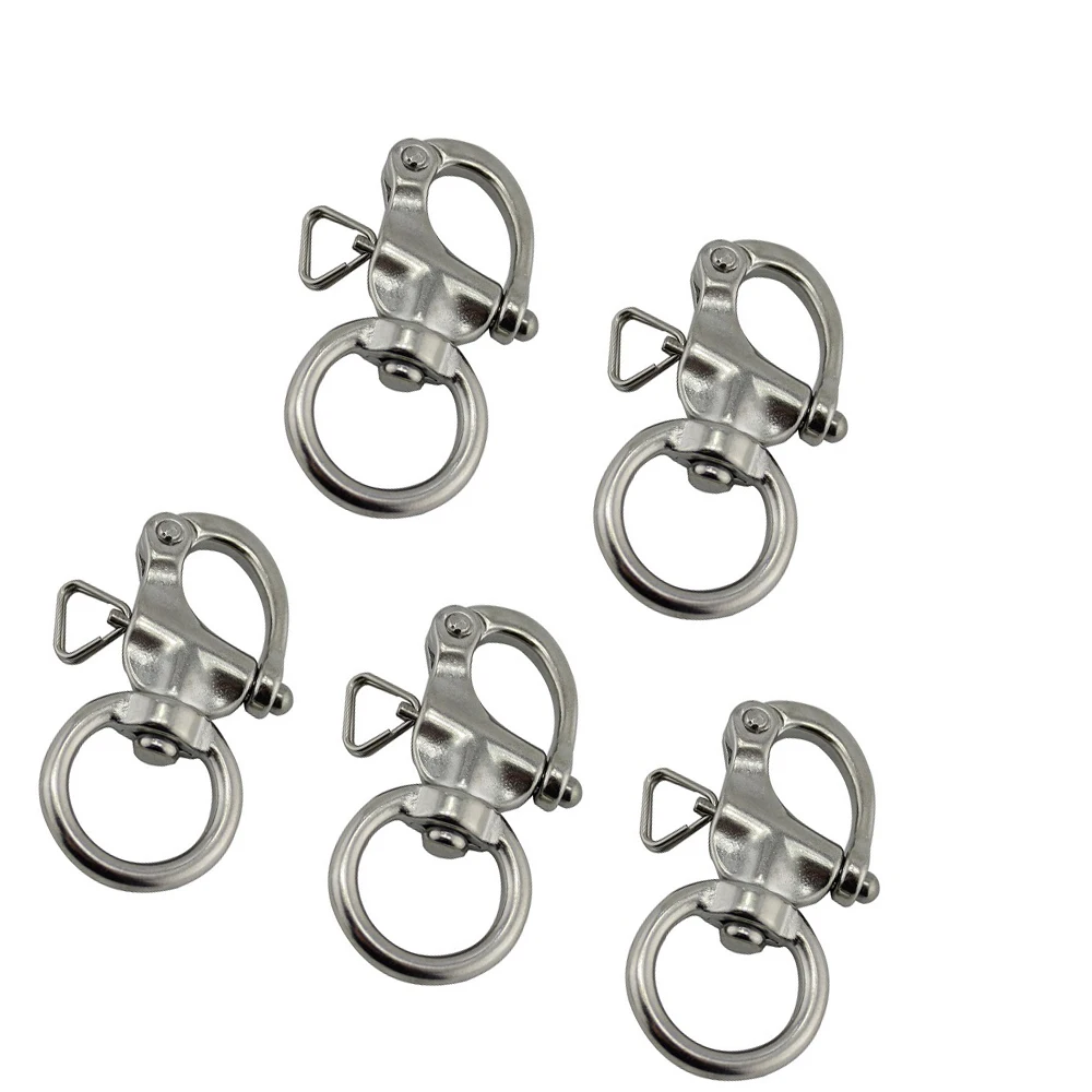 5PCS Marine Grade 316 Stainless Steel 76MM Swivel Eye Snap Shackle Multifunctional Quick Rlease Snap Shackle
5PCS Marine Grade 316 Stainless Steel 76MM Swivel Eye Snap Shackle Multifunctional Quick Rlease Snap Shackle