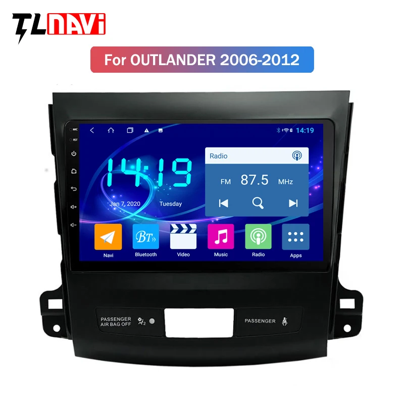 Android 9 4G + 64G ips экран дюймов Автомобильный gps Радио навигатор для Mitsubishi Outlander 2006 2007