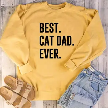 Casual Cat Lover Father Gift Sweatshirt Quality Young Hipster Pullover Top Best Cat Dad Ever Sweater Slogan Funny Cotton 
Casual Cat Lover Father Gift Sweatshirt Quality Young Hipster Pullover Top Best Cat Dad Ever Sweater Slogan Funny Cotton