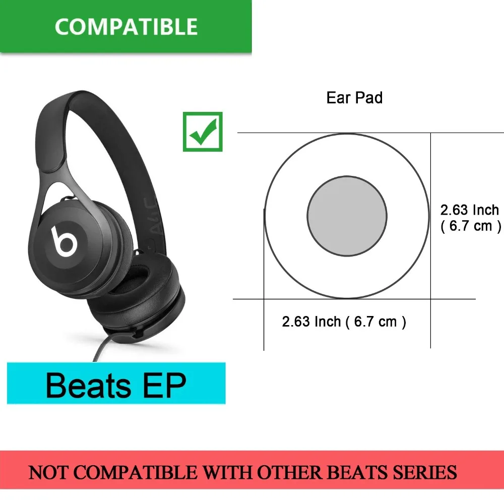 1Pair Replacement Earpads Earmuffs Ear Pads Cushion Muffs Repair Parts for Beats By Dr. Dre EP On Ear Headphones 1Pair Replacement Earpads Earmuffs Ear Pads Cushion Muffs Repair Parts for Beats By Dr. Dre EP On Ear Headphones