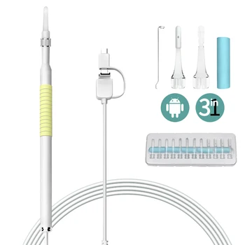 3 In 1 Multifunction In Ear Cleaning Endoscope Camera USB Visual Ear Spoon Earwax Clean Tool 0.3MP Mini Camera for Android PC
3 In 1 Multifunction In Ear Cleaning Endoscope Camera USB Visual Ear Spoon Earwax Clean Tool 0.3MP Mini Camera for Android PC