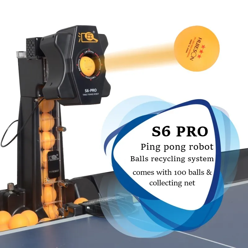 Ping Pong Robot Machine S6 PRO Automatic Ball Collection Professional Table Tennis Robot with Collecting Net & 100 Balls
Ping Pong Robot Machine S6 PRO Automatic Ball Collection Professional Table Tennis Robot with Collecting Net & 100 Balls