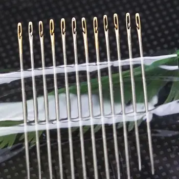 Old Man Side Blind Needle 12pcs Thick Big Eye Self-threading Tool Set Tail Steel Embroidery Stainless Sewing Needles Gold H G0S5
Old Man Side Blind Needle 12pcs Thick Big Eye Self-threading Tool Set Tail Steel Embroidery Stainless Sewing Needles Gold H G0S5