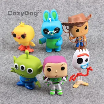 6 Pcs/Set STORY 4 Woody Forky Buzz Bunny Ducky Action Figure Toy Cake Topper 13 cm Kids Gift
6 Pcs/Set STORY 4 Woody Forky Buzz Bunny Ducky Action Figure Toy Cake Topper 13 cm Kids Gift