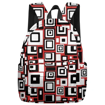 Patchwork Geometric Rectangles Spliced Red Black Backpack For Teenage Travel Bags School Bags Backpack Interior Key Chain Holder
Patchwork Geometric Rectangles Spliced Red Black Backpack For Teenage Travel Bags School Bags Backpack Interior Key Chain Holder