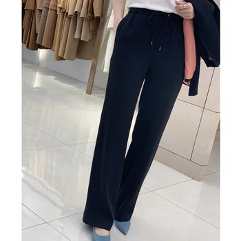 Super texture long straight pants women casual wide-leg pants women 2020 spring and summer new high-end acetate loose trousers 
Super texture long straight pants women casual wide-leg pants women 2020 spring and summer new high-end acetate loose trousers