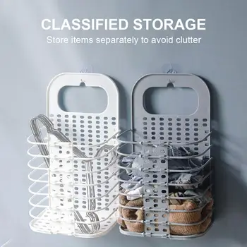 Storage Box Plastic Wall Hanging Punch-Free Large Capacity Foldable Clothes Storage Basket Laundry Basket Free Hooks
Storage Box Plastic Wall Hanging Punch-Free Large Capacity Foldable Clothes Storage Basket Laundry Basket Free Hooks