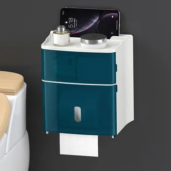 Bathroom Kitchen Punch Free Wall Mounted Living Room Waterproof Storage Box Easy Install Tissue Dispenser Toilet Paper Holder 
Bathroom Kitchen Punch Free Wall Mounted Living Room Waterproof Storage Box Easy Install Tissue Dispenser Toilet Paper Holder