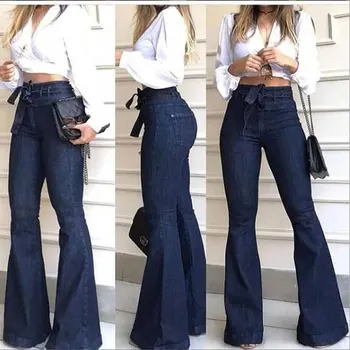 2020 summer high waist lace-up flared pants wide-leg pants jeans women retro dark blue plus size trousers distressed jeans
2020 summer high waist lace-up flared pants wide-leg pants jeans women retro dark blue plus size trousers distressed jeans