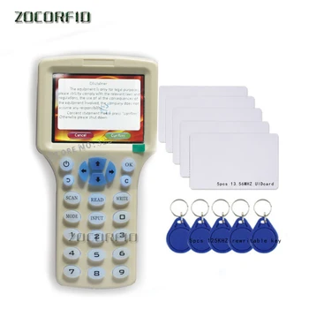 English 10 Frequency RFID Reader Writer Copier Duplicator IC/ID with USB Cable for 125Khz 13.56Mhz Cards LCD Screen Duplicator
English 10 Frequency RFID Reader Writer Copier Duplicator IC/ID with USB Cable for 125Khz 13.56Mhz Cards LCD Screen Duplicator