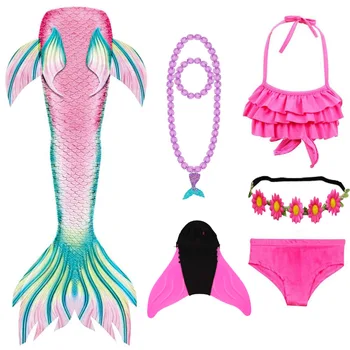 Children Bikini Set Mermaid Swimwear Girls Split Kids Swimsuit Cosplay Mermaid Tail Costume for Swimming With or no Flipper Fin
Children Bikini Set Mermaid Swimwear Girls Split Kids Swimsuit Cosplay Mermaid Tail Costume for Swimming With or no Flipper Fin