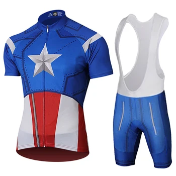 Avengers Marvel Superhero Cycling Jersey Captain America Costume winter Soldier Cycling Kits Bicycle Short Jersey Set 
Avengers Marvel Superhero Cycling Jersey Captain America Costume winter Soldier Cycling Kits Bicycle Short Jersey Set