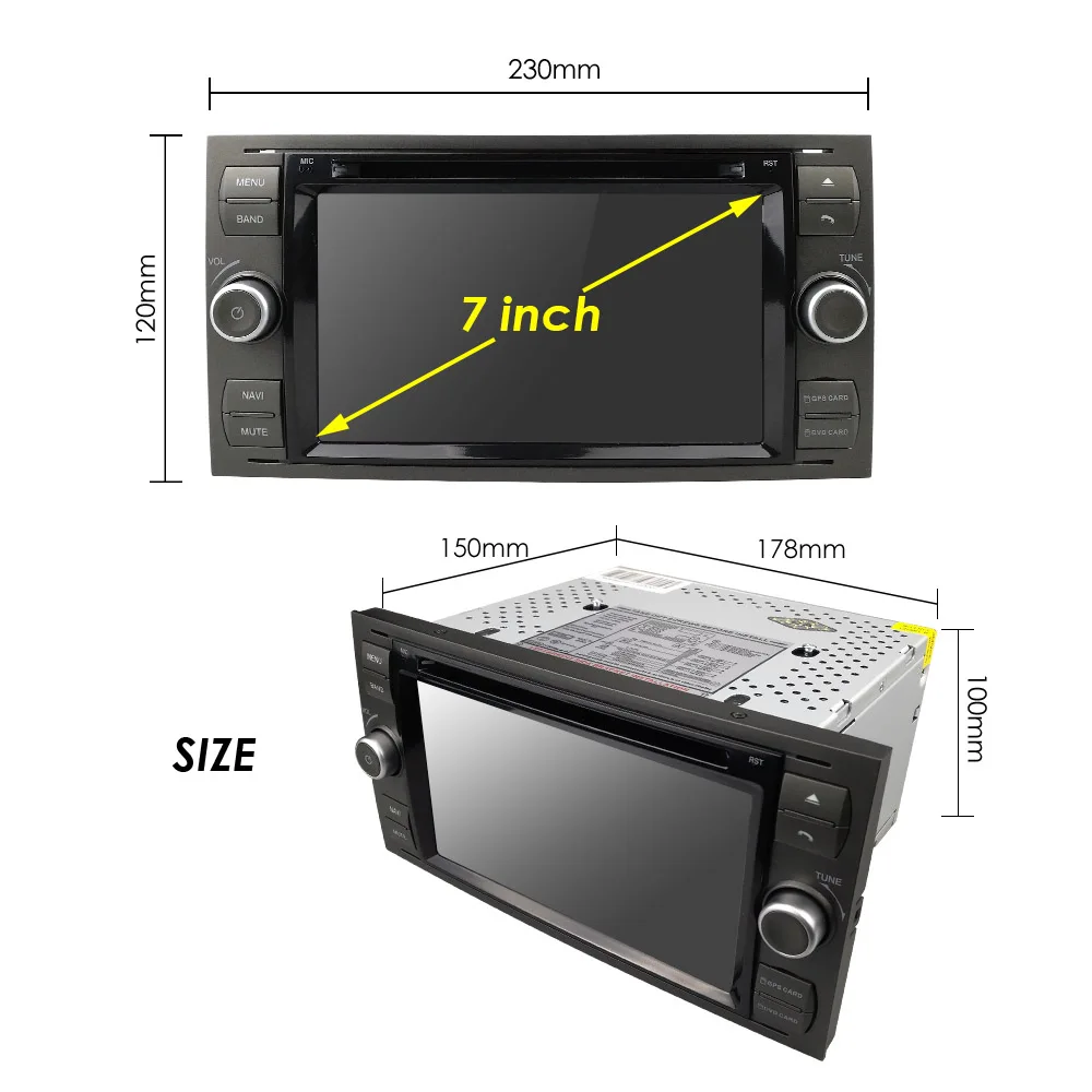 Best IPS 2 din Android 9.0 4G 64G Car GPS For Ford Mondeo S-max Focus C-MAX Galaxy Fiesta transit Fusion Connect kuga DVD PLAYER 31