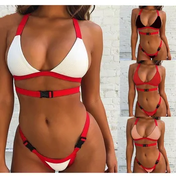 Mujer 2020 New Bikini Set Halter Swimsuit Lower Waist Bathing Suits Swimwear Push Up Tankini Set Plus Size Swimwear XL For Women
Mujer 2020 New Bikini Set Halter Swimsuit Lower Waist Bathing Suits Swimwear Push Up Tankini Set Plus Size Swimwear XL For Women
