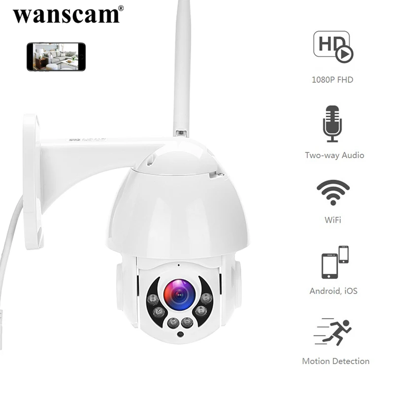 1080P PTZ IP Camera Wifi Outdoor Speed Dome Wireless Wifi Security Camera Pan Tilt 4X Digital Zoom 2MP Network CCTV Surveillance
1080P PTZ IP Camera Wifi Outdoor Speed Dome Wireless Wifi Security Camera Pan Tilt 4X Digital Zoom 2MP Network CCTV Surveillance